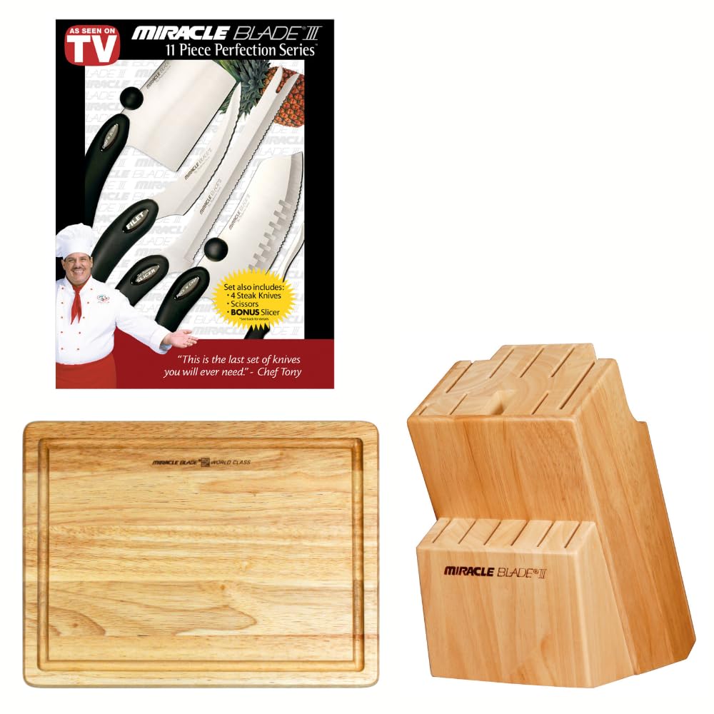 Amazon.com: Miracle Blade Block, 11-piece knife set, & 4 steak